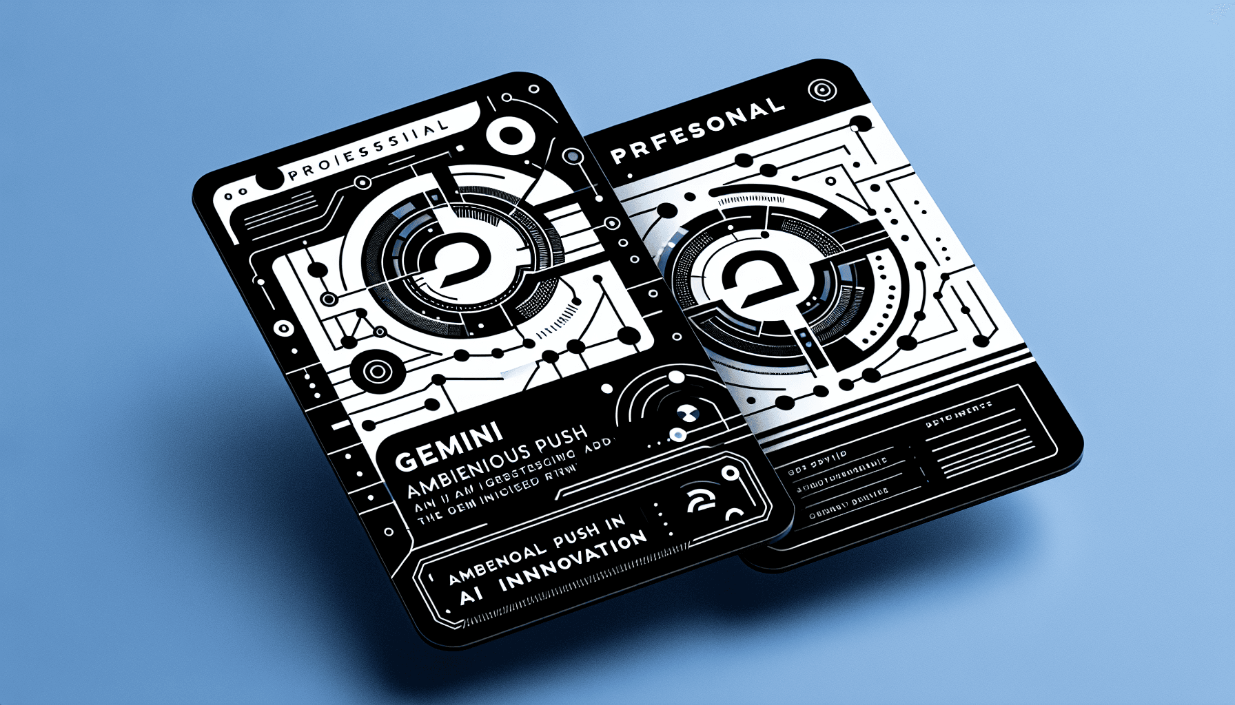 Gemini: Google's Ambitious Push in AI Innovation